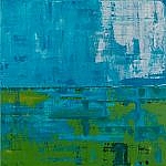 Blaugruen, 2010, Acryl auf Leinwand, 60 x 60 cm