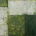 Variation in Grün, 2016, Acryl auf Leinwand, 100 x 140 cm